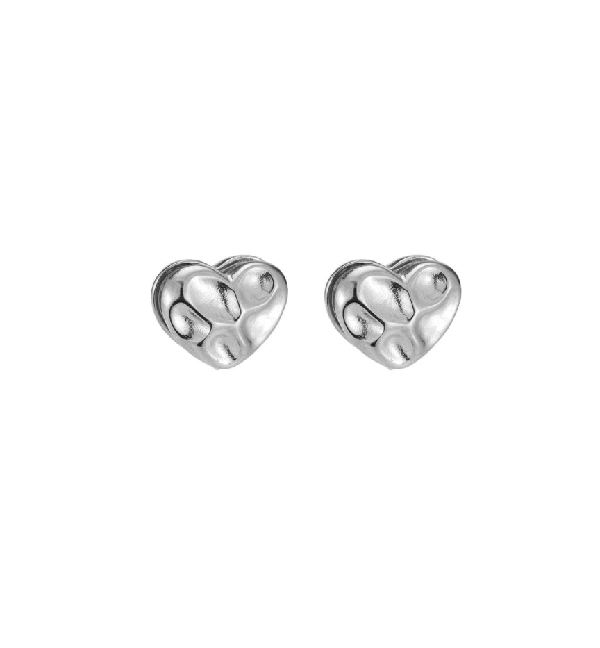 Two layer heart earrings