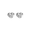 Two layer heart earrings