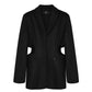 Cut out blazer - black