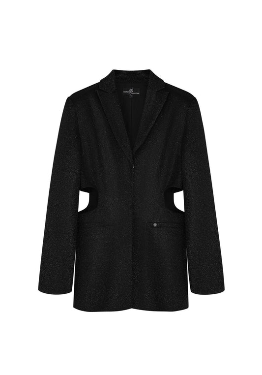 Cut out blazer - black