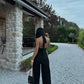 Black Estrella Low Cut Backless Set