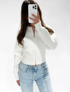 Aspen zipper cardigan - White