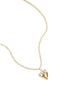 Necklace with hanging heart and pearls