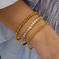 Bangle bracelet round stones