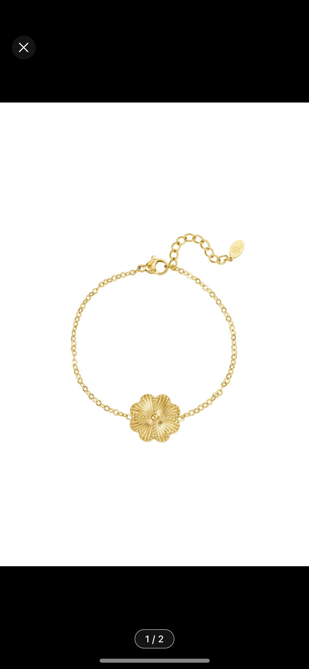 Armband bloem Goud