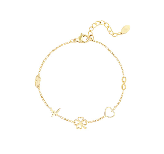 Minimalist bracelet with charms - MaeClaire