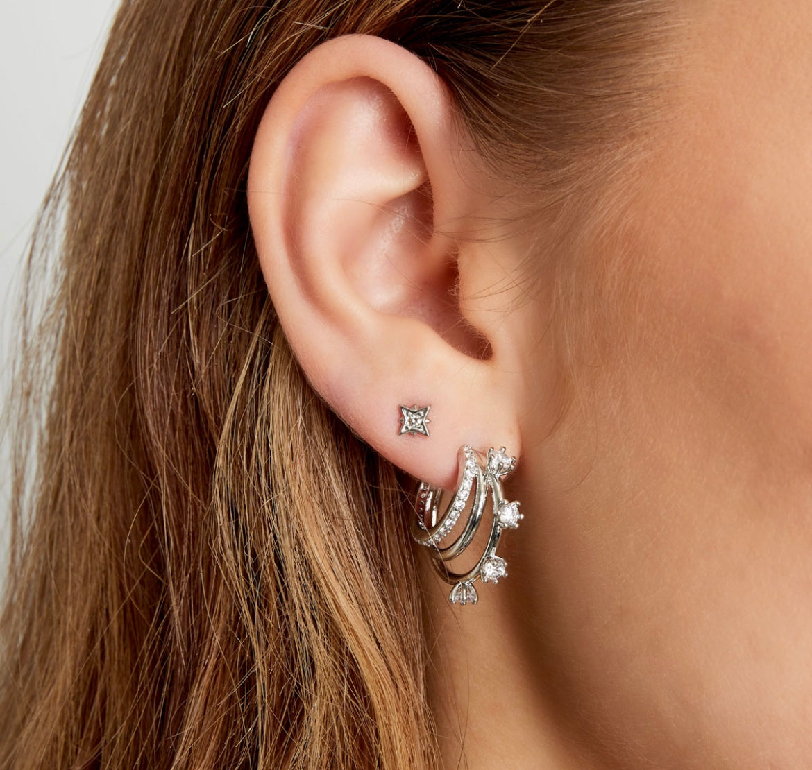 Ear studs star with strass - MaeClaire