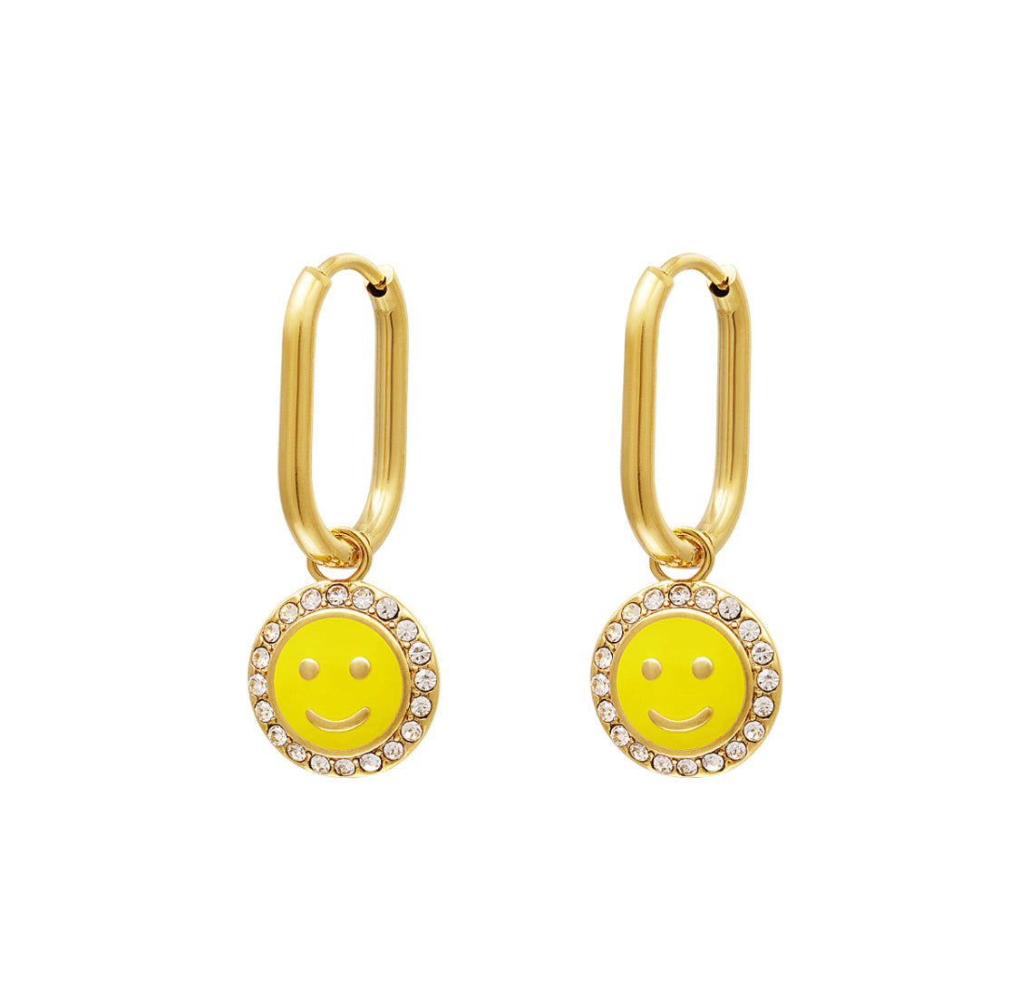 Colored smiley earrings - MaeClaire