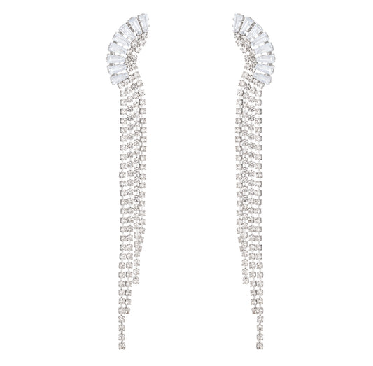 Rhinestone earrings gracefull detail - holiday - MaeClaire