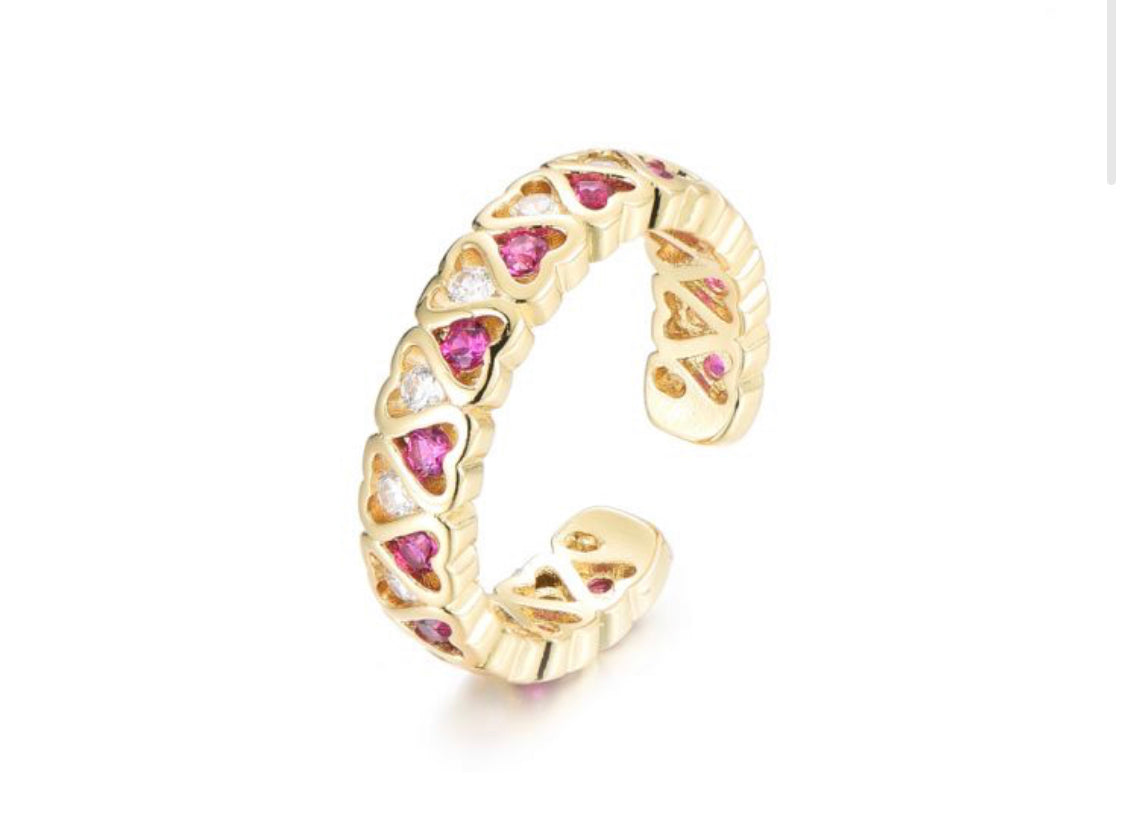 Heart ring pink - MaeClaire