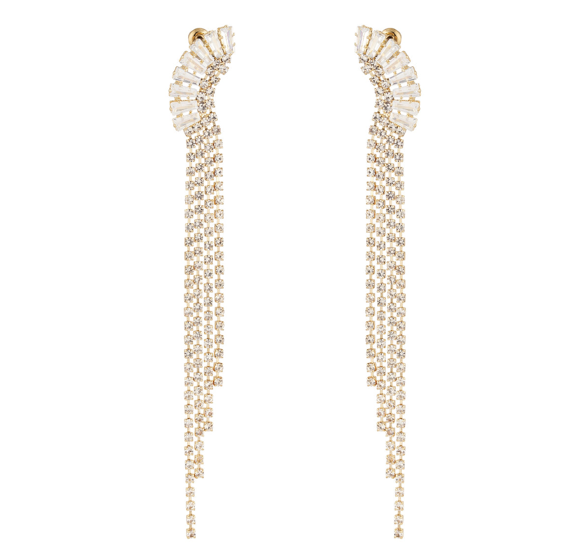 Rhinestone earrings graceful detail - Holiday - MaeClaire